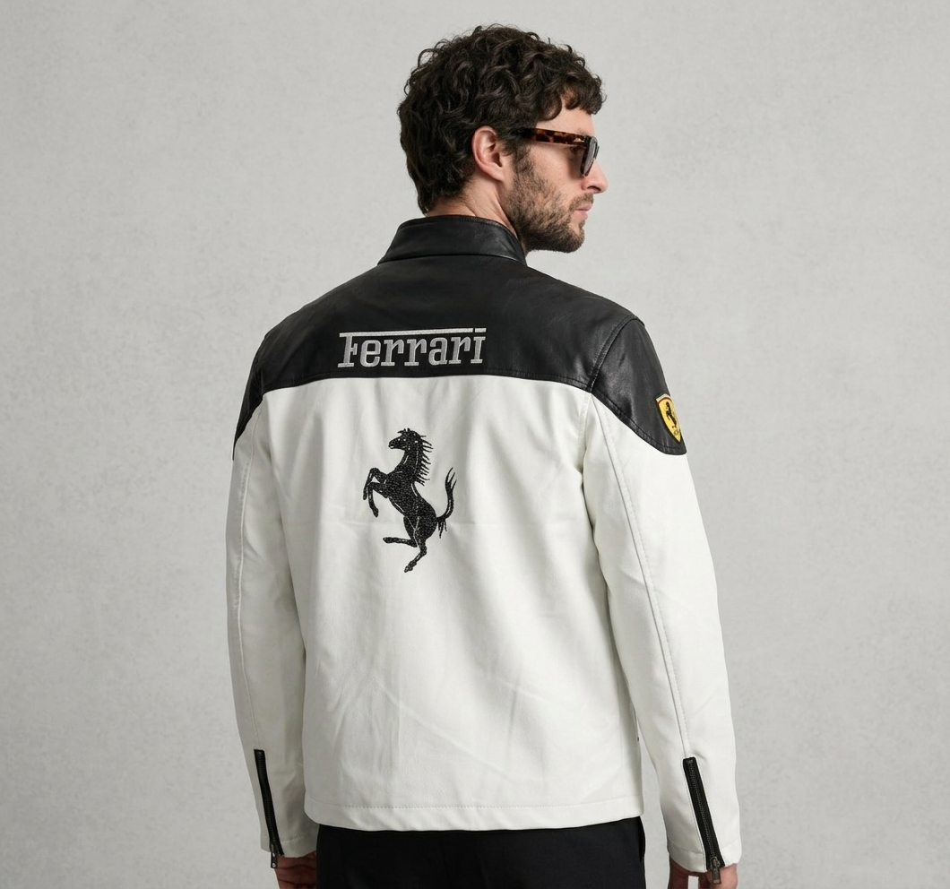 CASACA HOMBRE FERRARI MICHELIN N/B