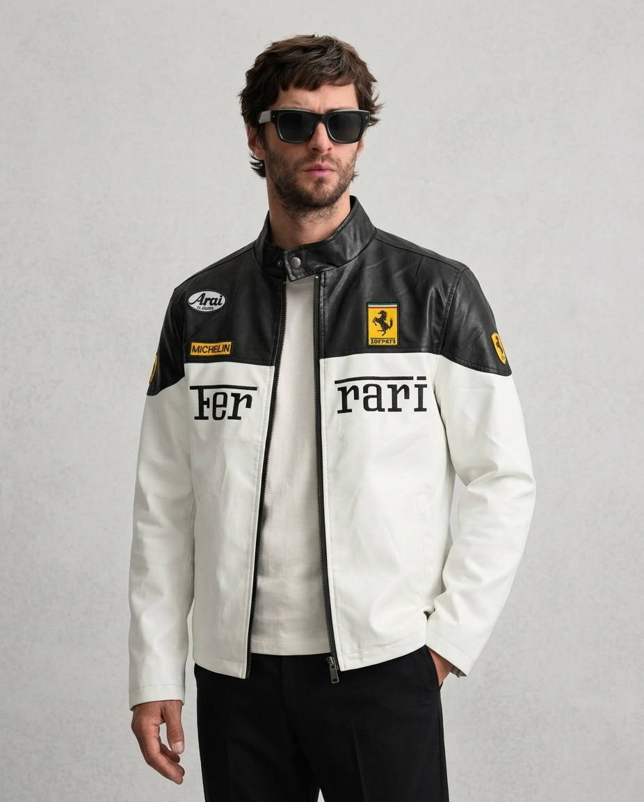 CASACA HOMBRE FERRARI MICHELIN N/B