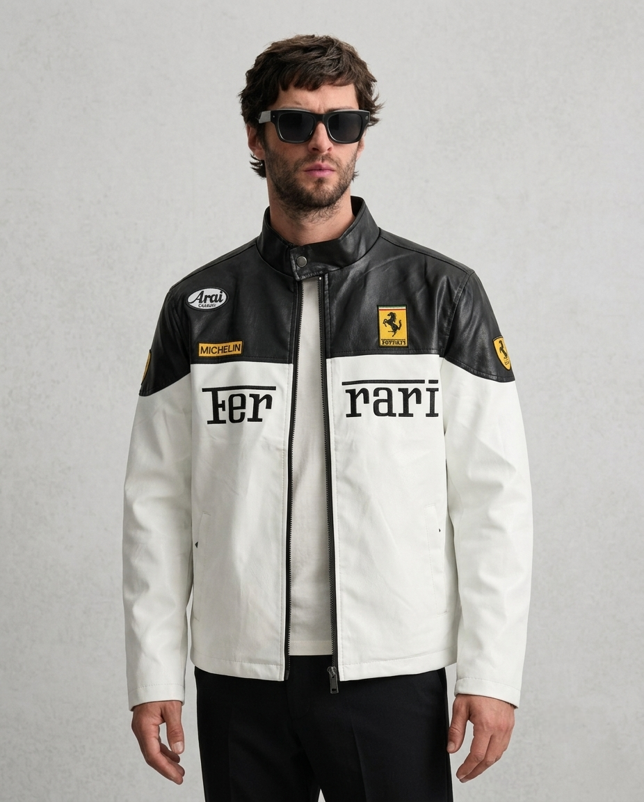 CASACA HOMBRE FERRARI MICHELIN N/B