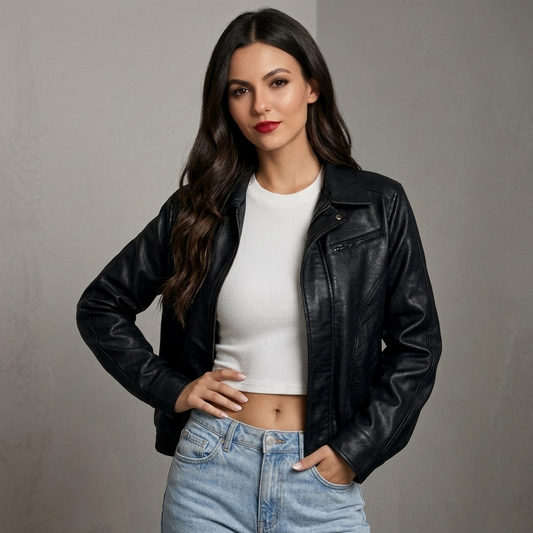 CHAQUETA MUJER ESTILO STARBOY CLASICO UNISEX NEGRO