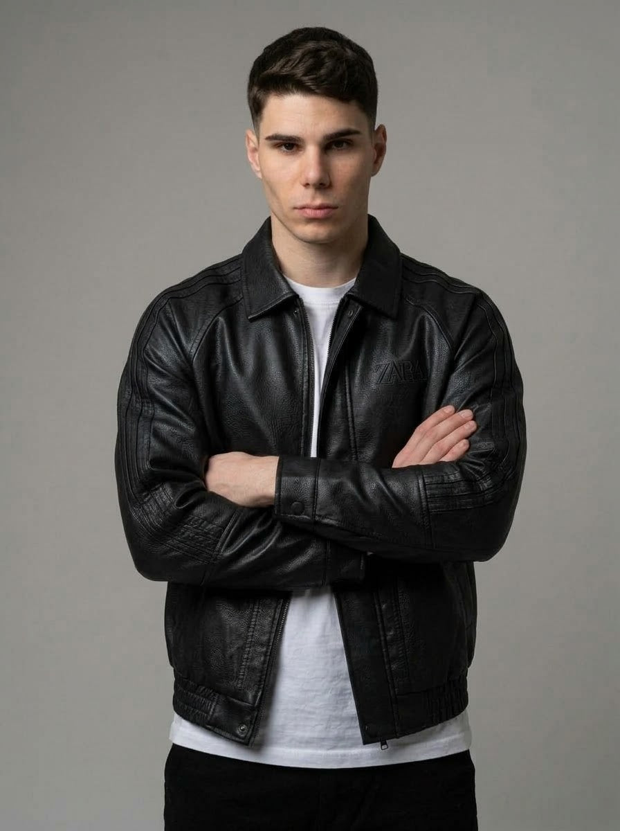 CHAQUETA ZARA HOMBRE STARBOY NEGRO