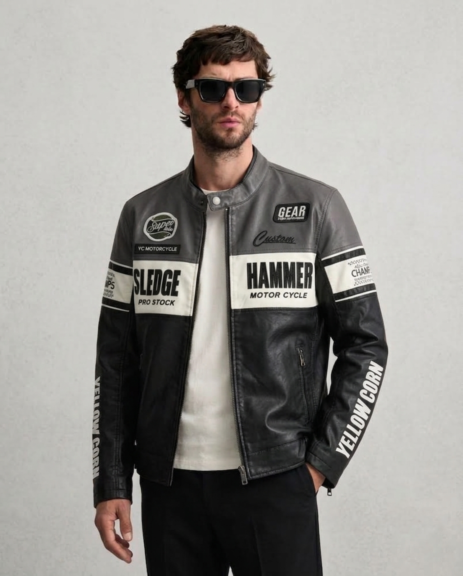 CASACA RACING GRISS NEGRO
