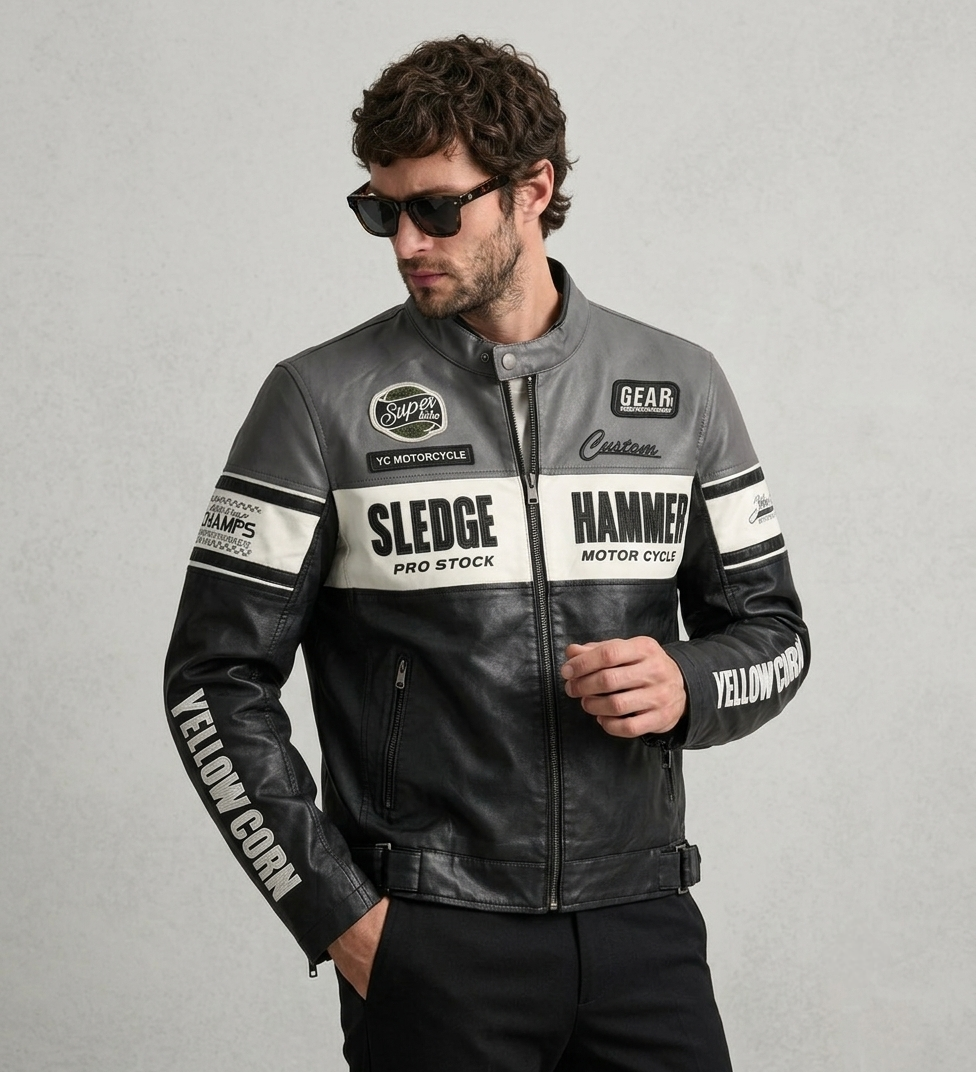 CASACA RACING GRISS NEGRO