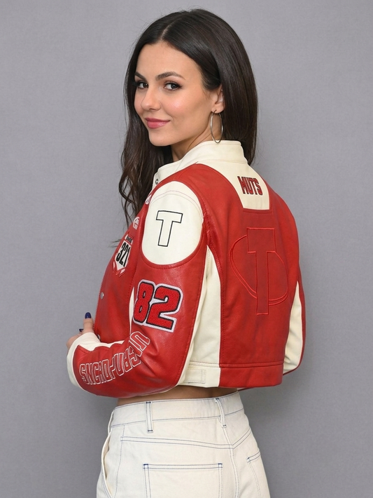 CASACA MUJER CROP 321 RACING ROJO