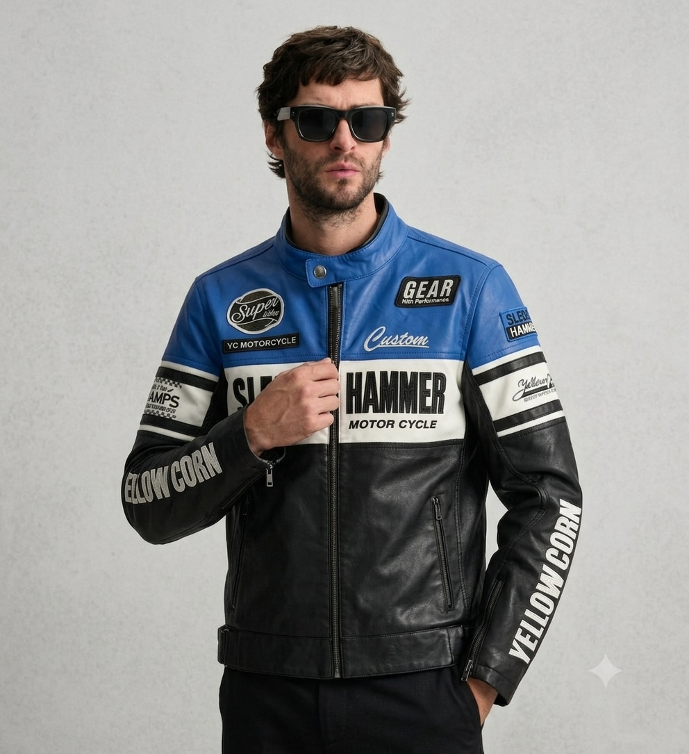 CASACA RACING AZUL