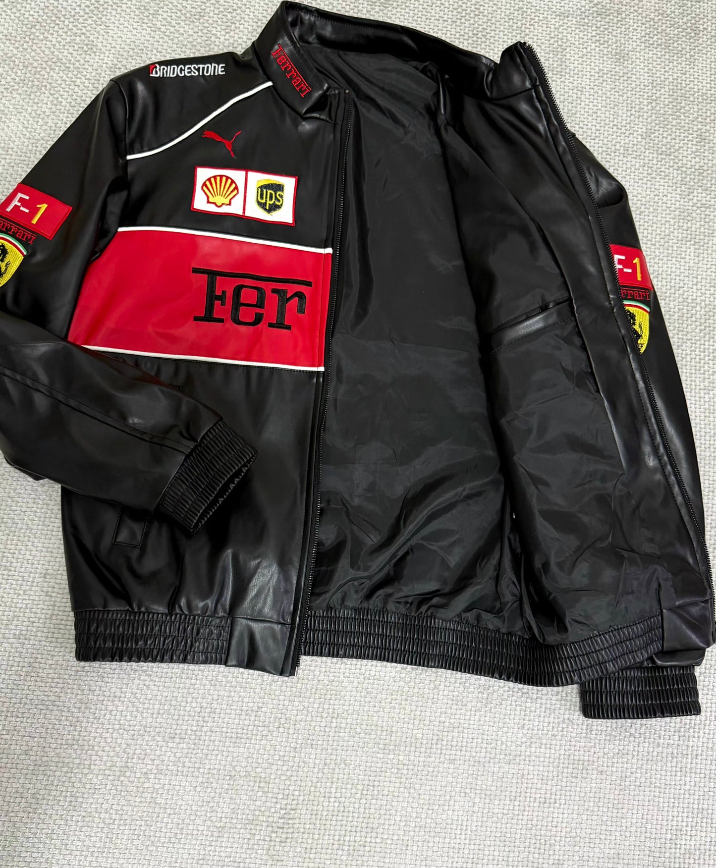 Ferrari F1 Racing Clasicc Jacket Leather