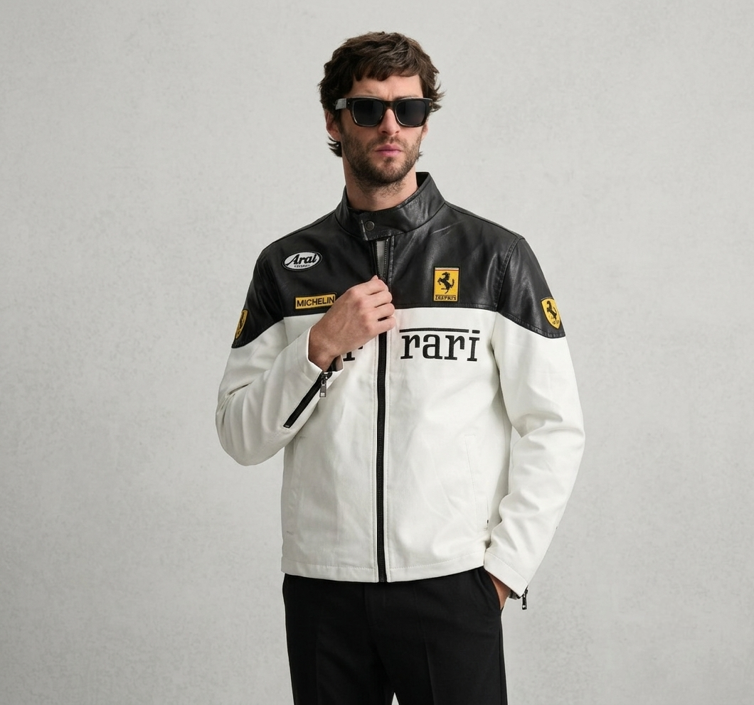 CASACA HOMBRE FERRARI MICHELIN N/B