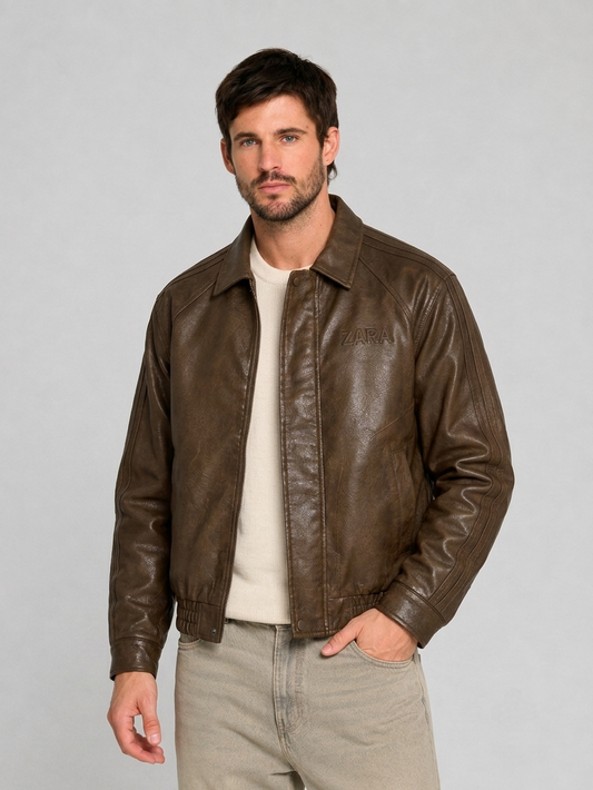 CHAQUETA ZARA HOMBRE STARBOY MARRON