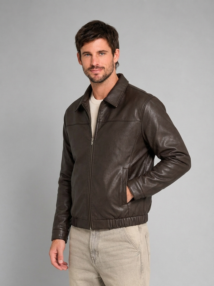 CASACA BASICO HOMBRE CAMISERO MARRON