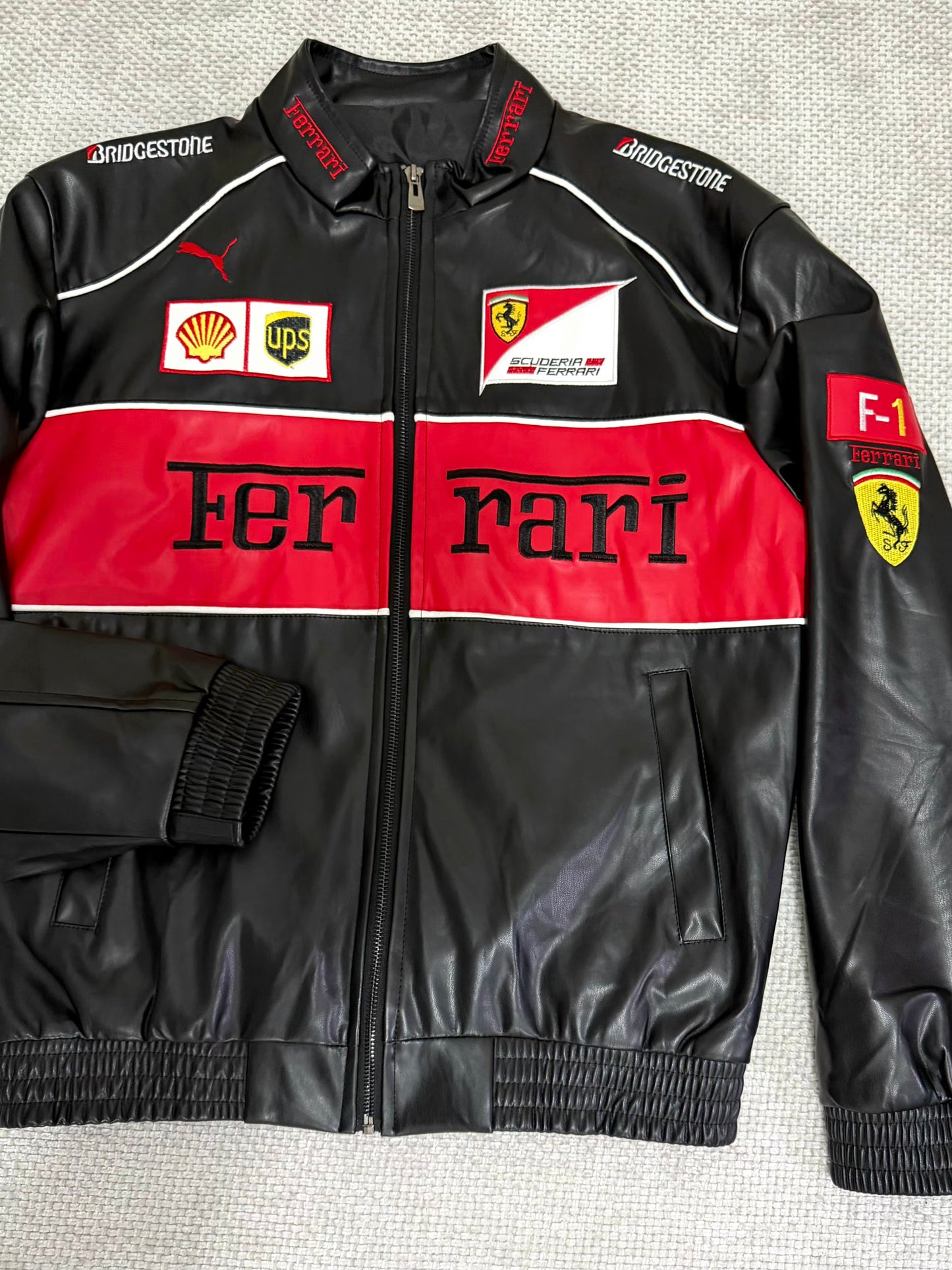 Ferrari F1 Racing Clasicc Jacket Leather