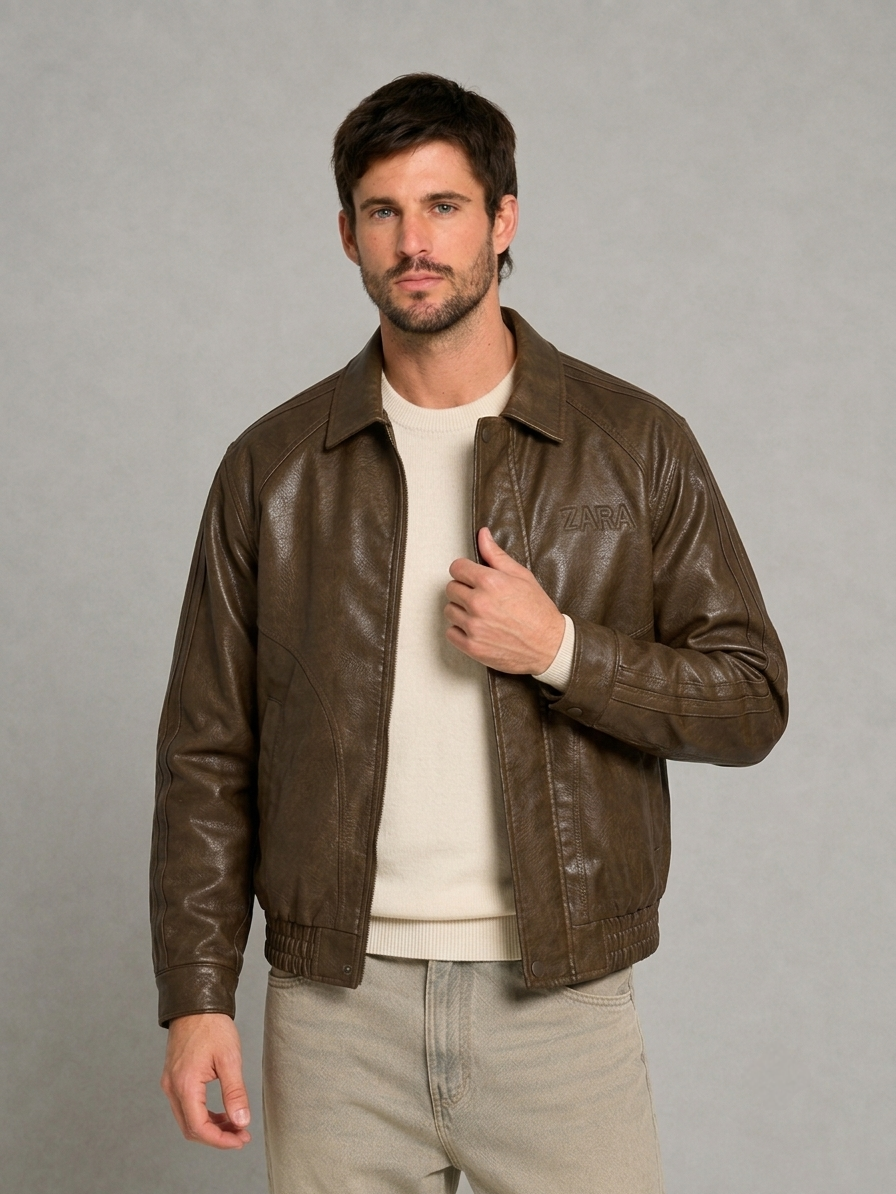 CHAQUETA ZARA HOMBRE STARBOY MARRON