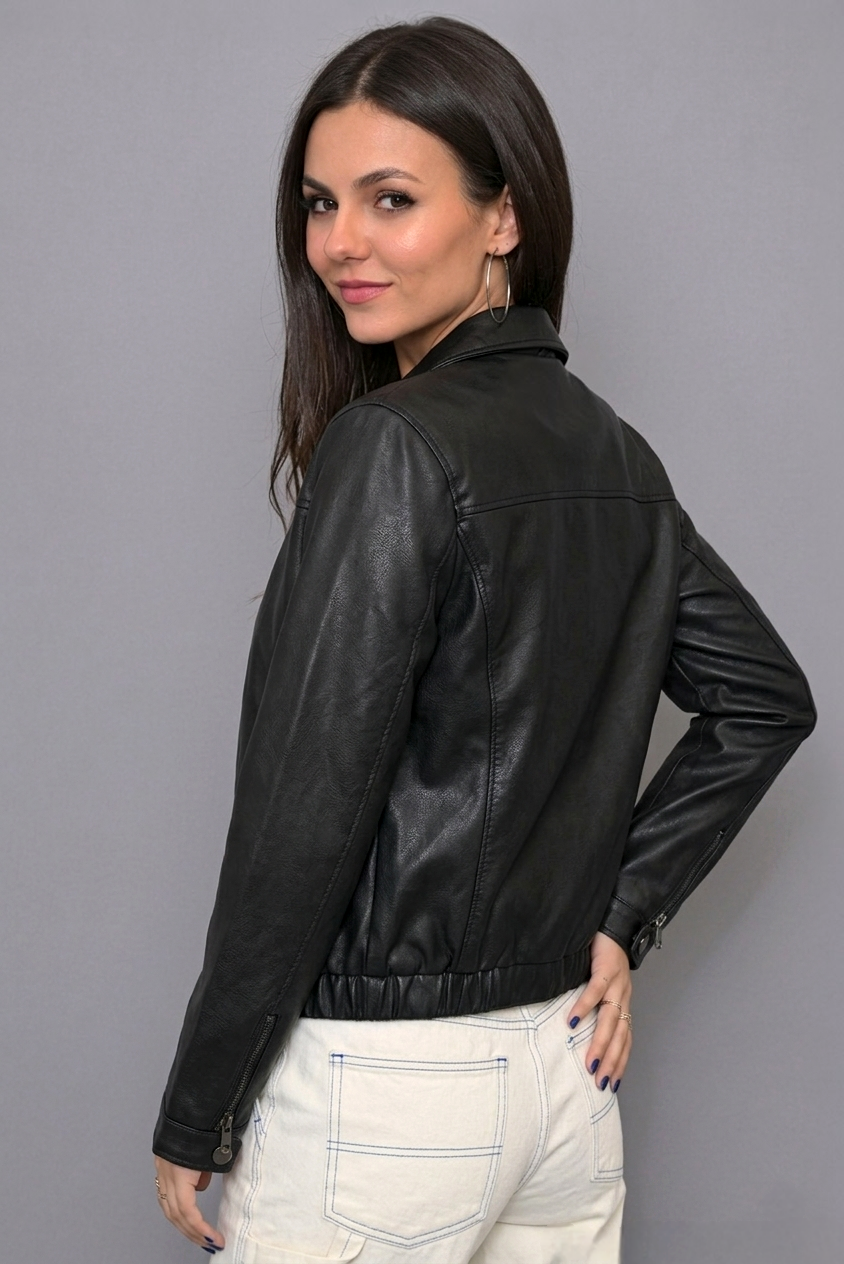 CASACA BASICA MUJER OVERSIZE NEGRO