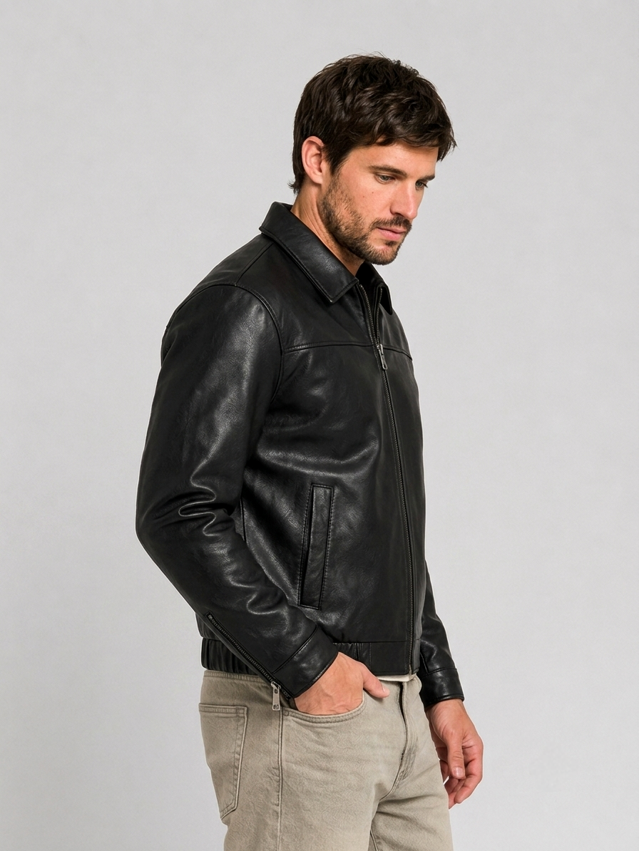 CASACA BASICO HOMBRE CAMISERO NEGRO
