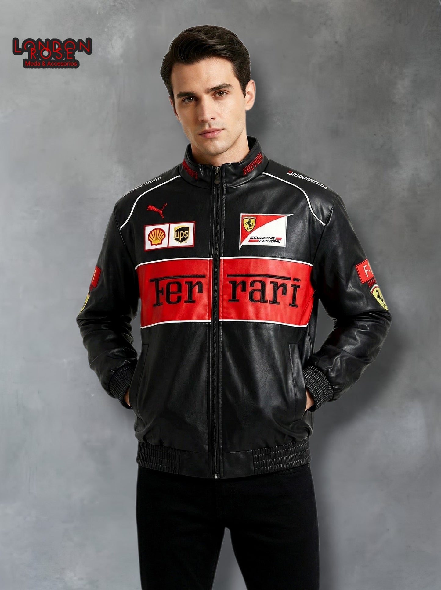 Ferrari F1 Racing Clasicc Jacket Leather