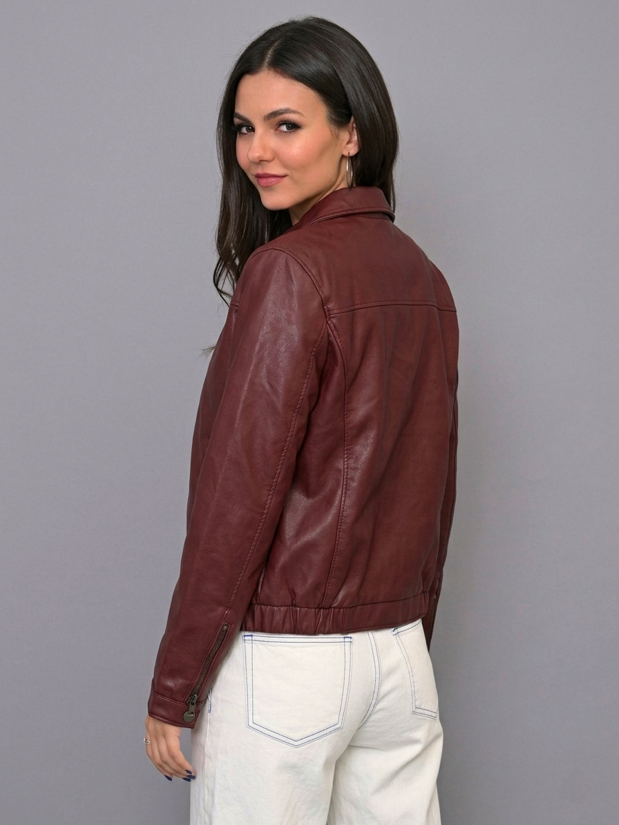 CASACA CAMISERO BASICA MUJER OVERSIZE BORGOÑA