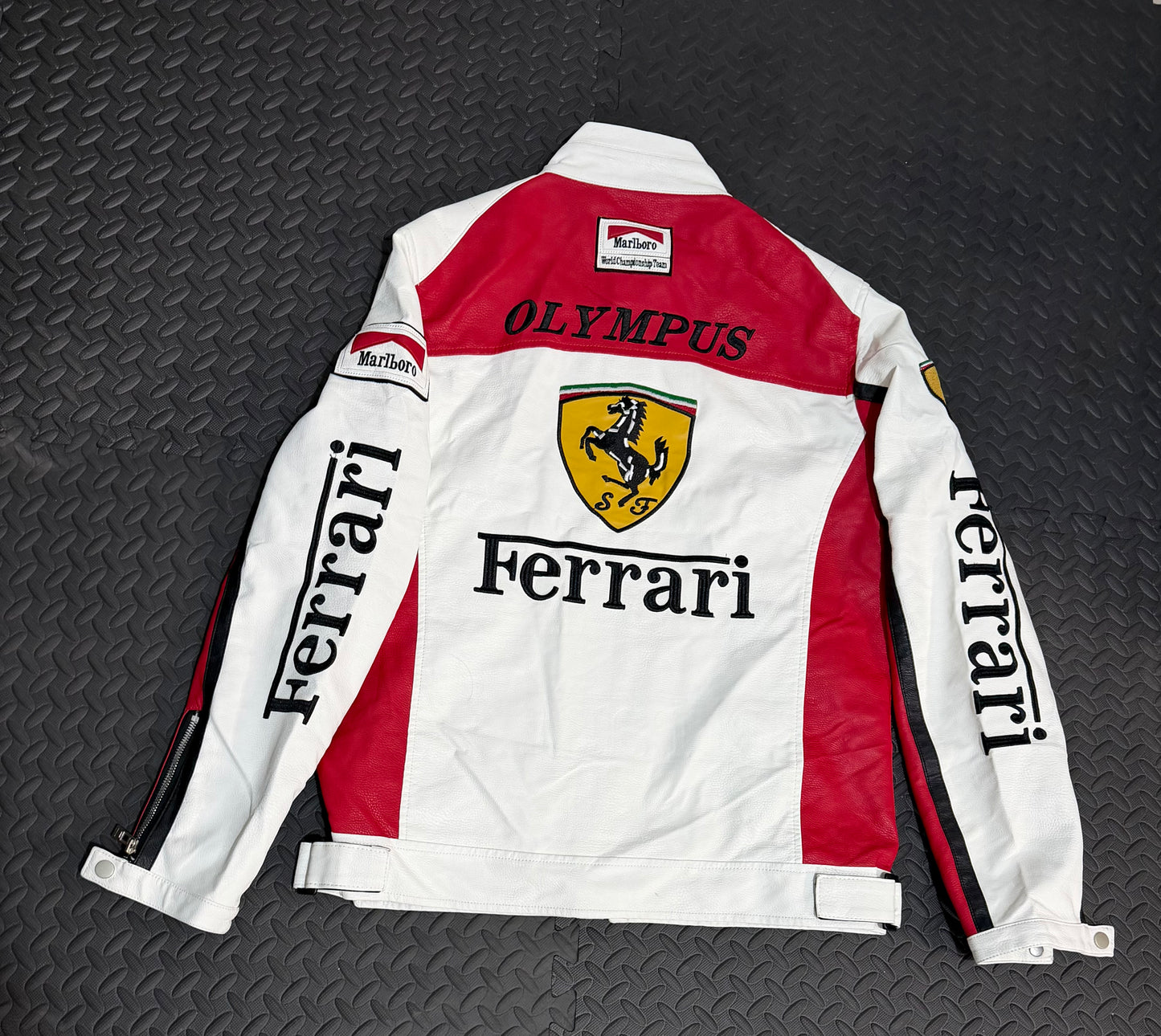 CASACA HOMBRE FERRARI MARLBORO OLYMPUS BLANCO/ROJO PREMIUM