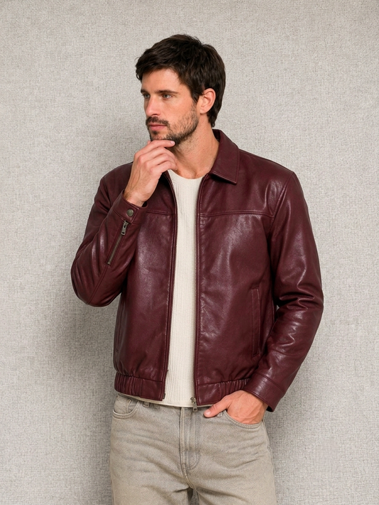 CASACA BASICO HOMBRE CAMISERO BORGOÑA
