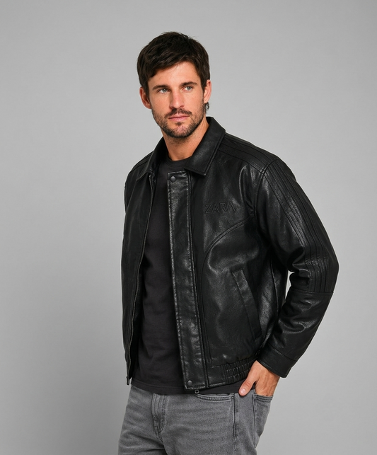 CHAQUETA ZARA HOMBRE STARBOY NEGRO