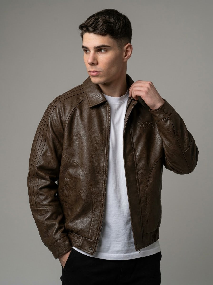 CHAQUETA ZARA HOMBRE STARBOY MARRON