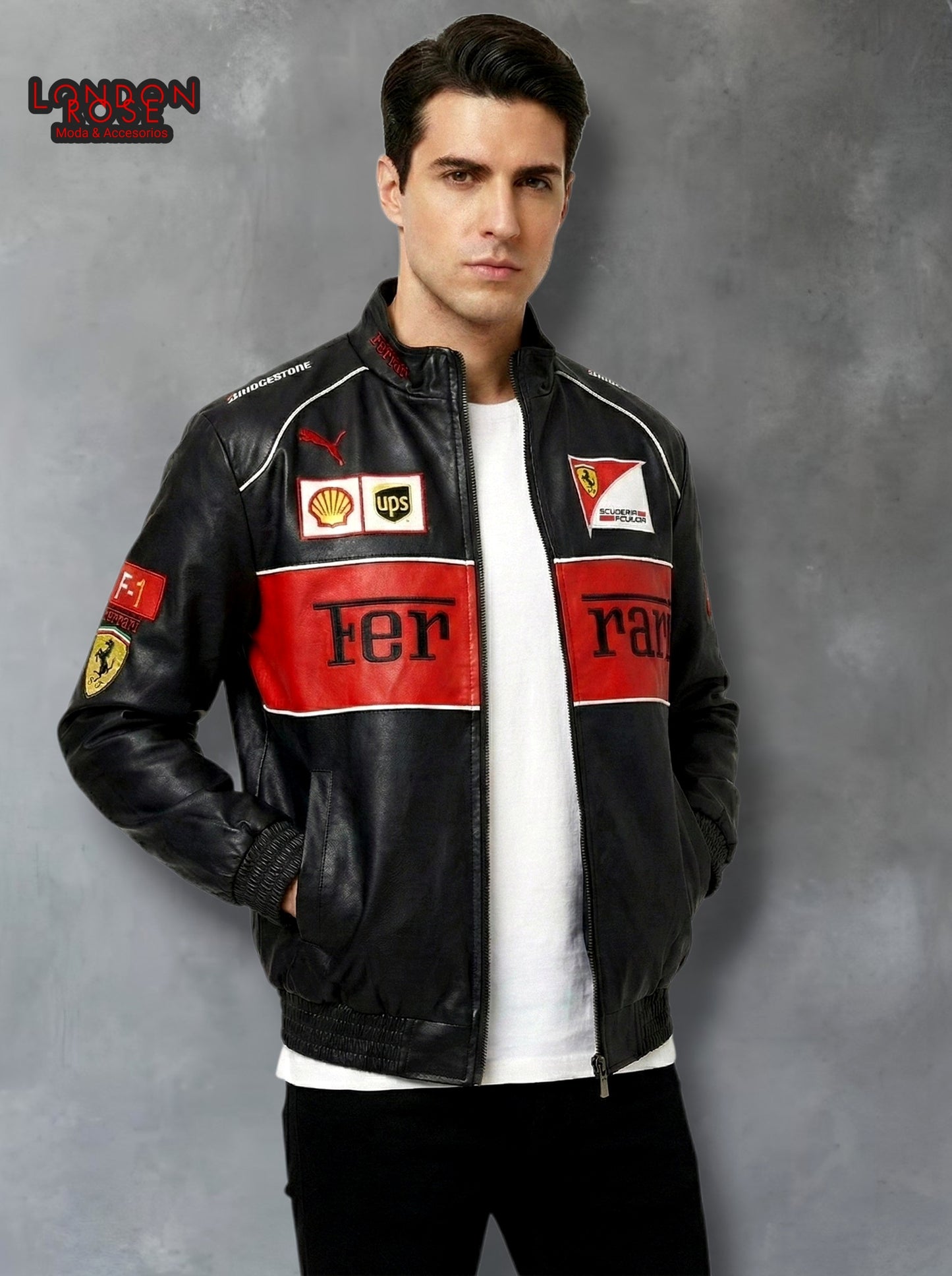Ferrari F1 Racing Clasicc Jacket Leather