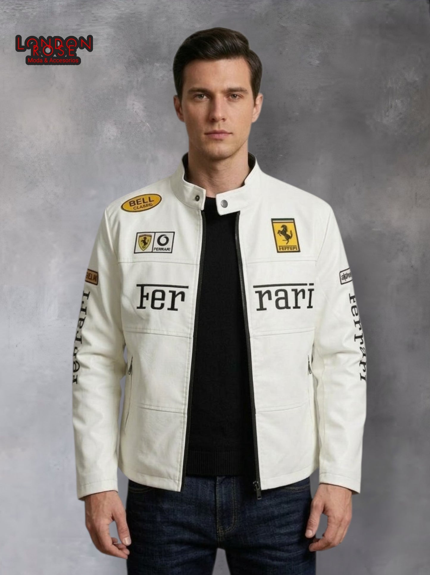 CASACA HOMBRE FERRARI HUESO