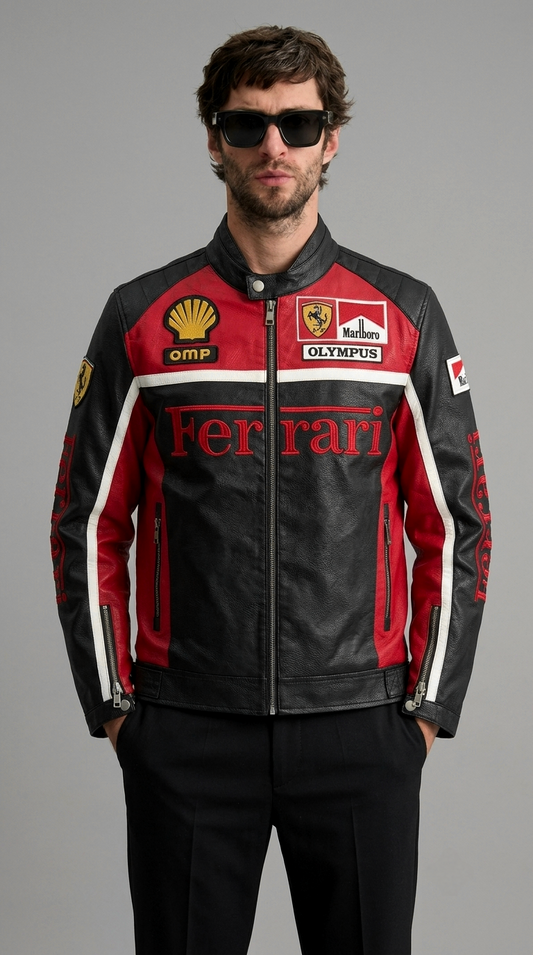 CASACA HOMBRE FERRARI MARLBORO OLYMPUS NEGRO PREMIUM