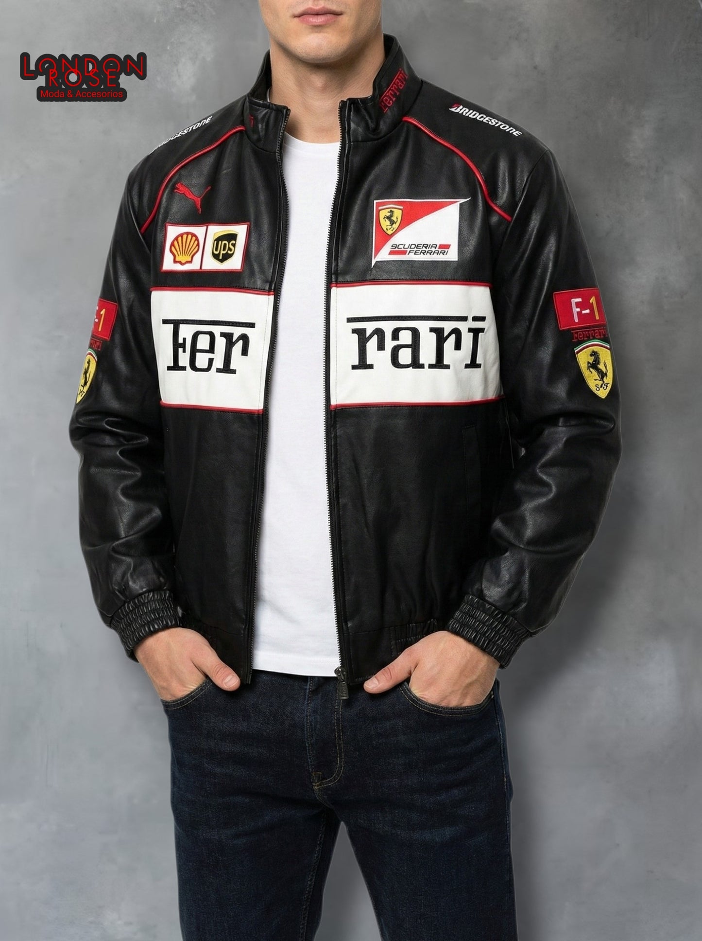 CASACA HOMBRE FERRARI CLASICO N/B