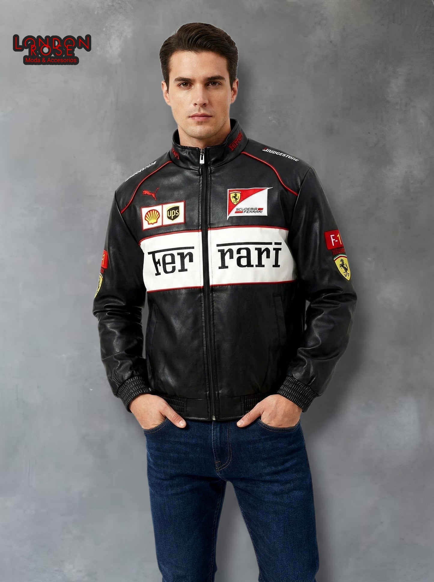CASACA HOMBRE FERRARI CLASICO N/B