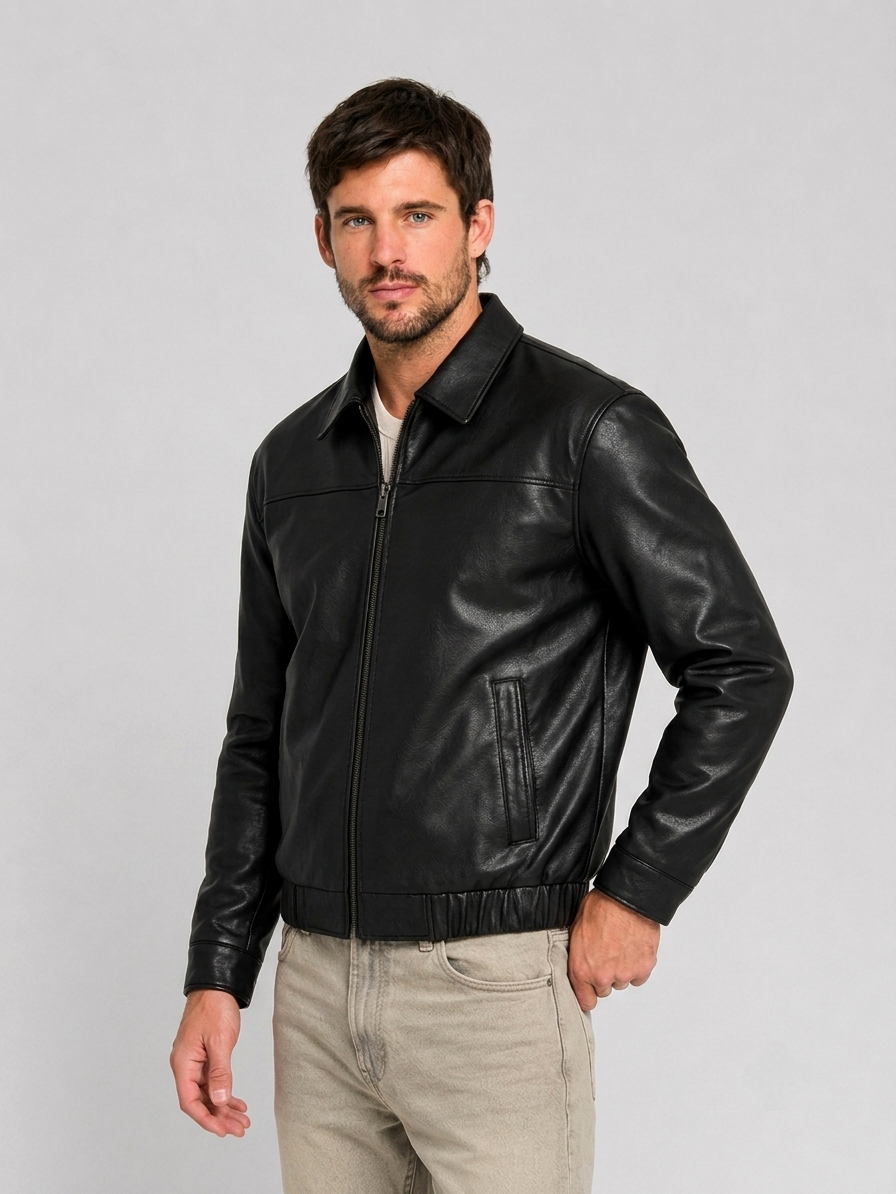 CASACA BASICO HOMBRE CAMISERO NEGRO