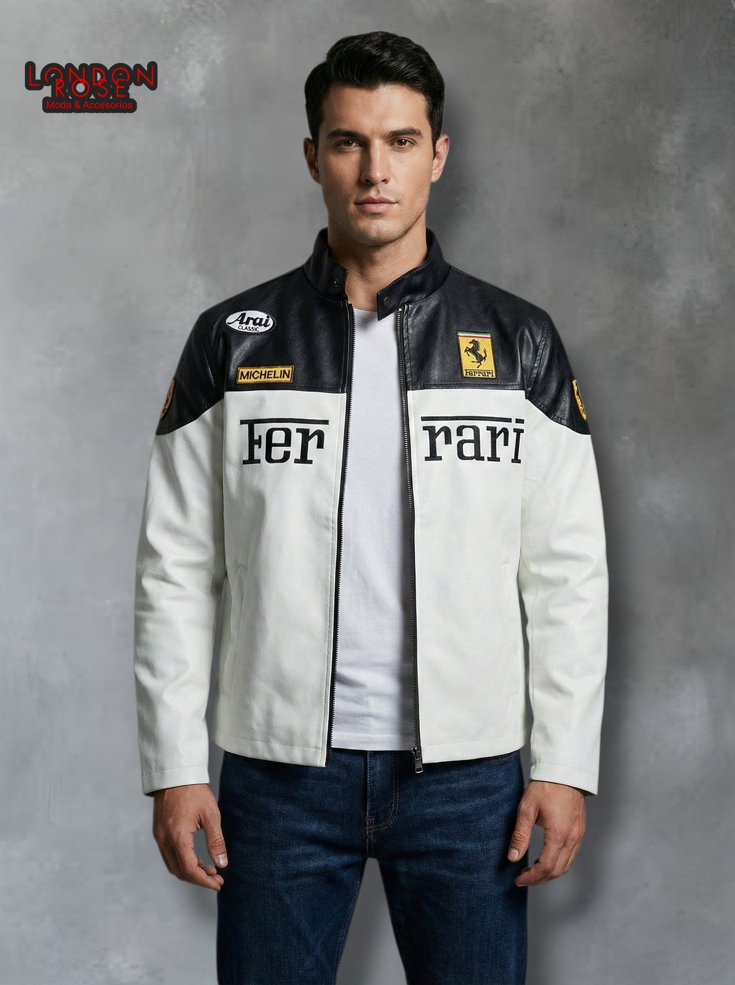 CASACA HOMBRE FERRARI MICHELIN N/B