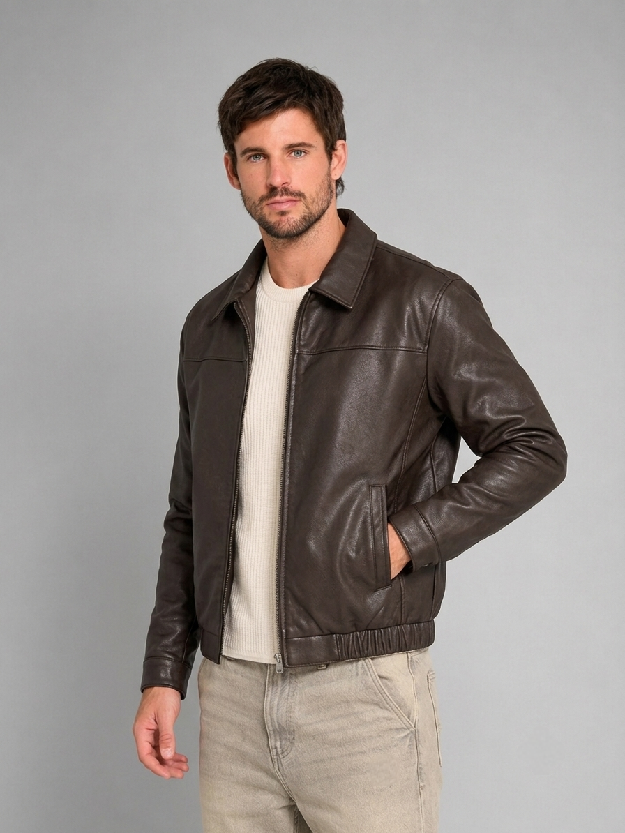 CASACA BASICO HOMBRE CAMISERO MARRON