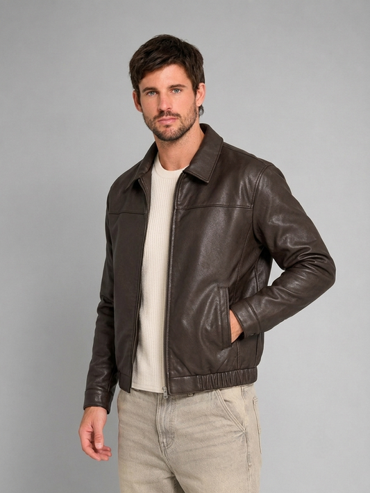 CASACA BASICO HOMBRE CAMISERO MARRON