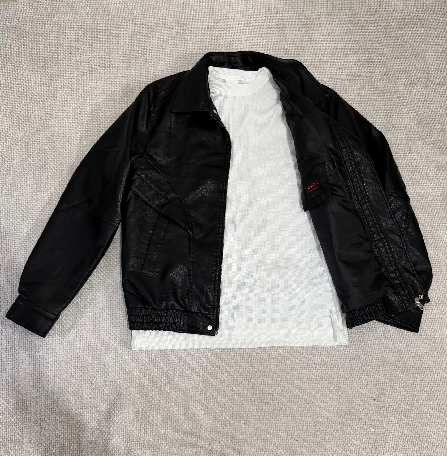 Men Starboy Leather Jacket Black