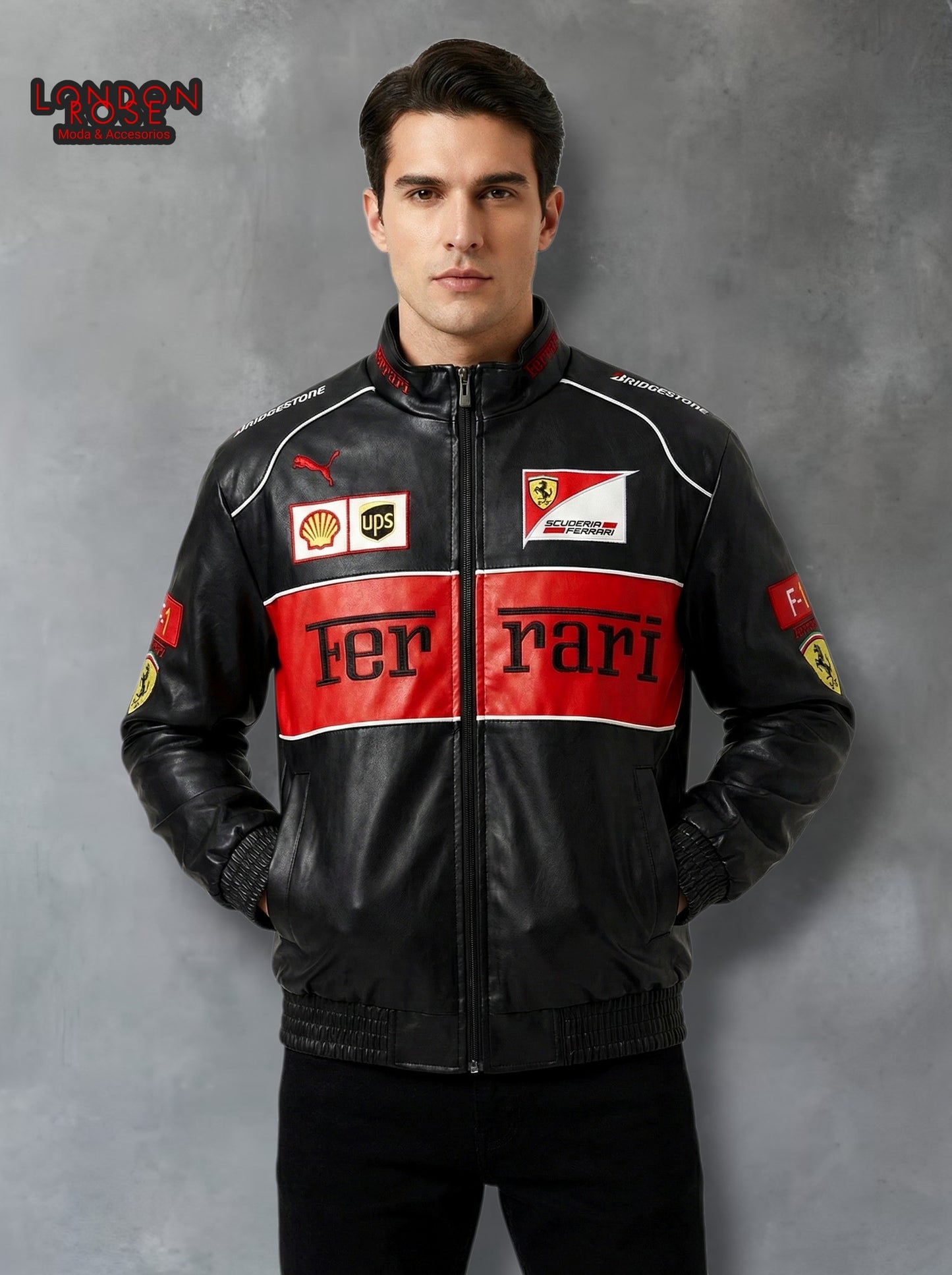 Ferrari F1 Racing Clasicc Jacket Leather