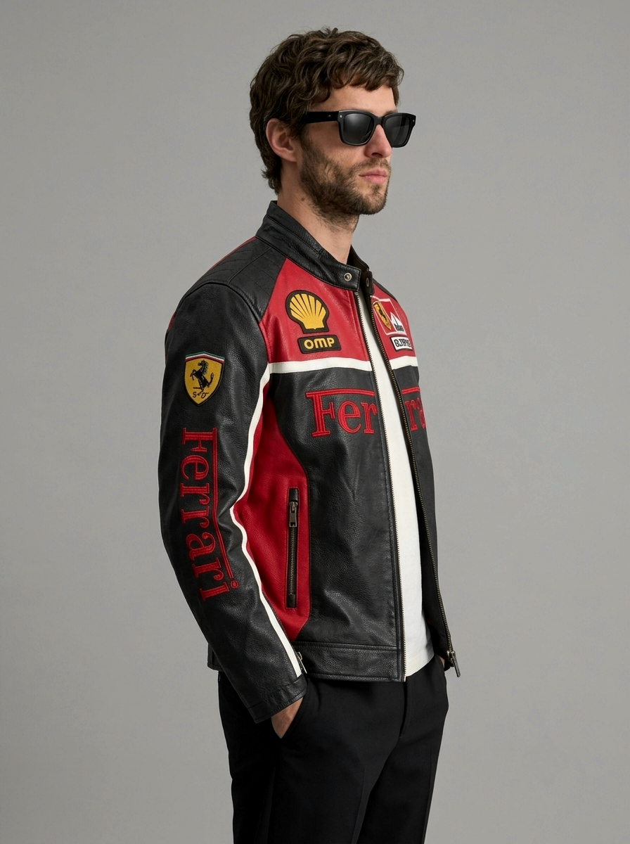CASACA HOMBRE FERRARI MARLBORO OLYMPUS NEGRO PREMIUM