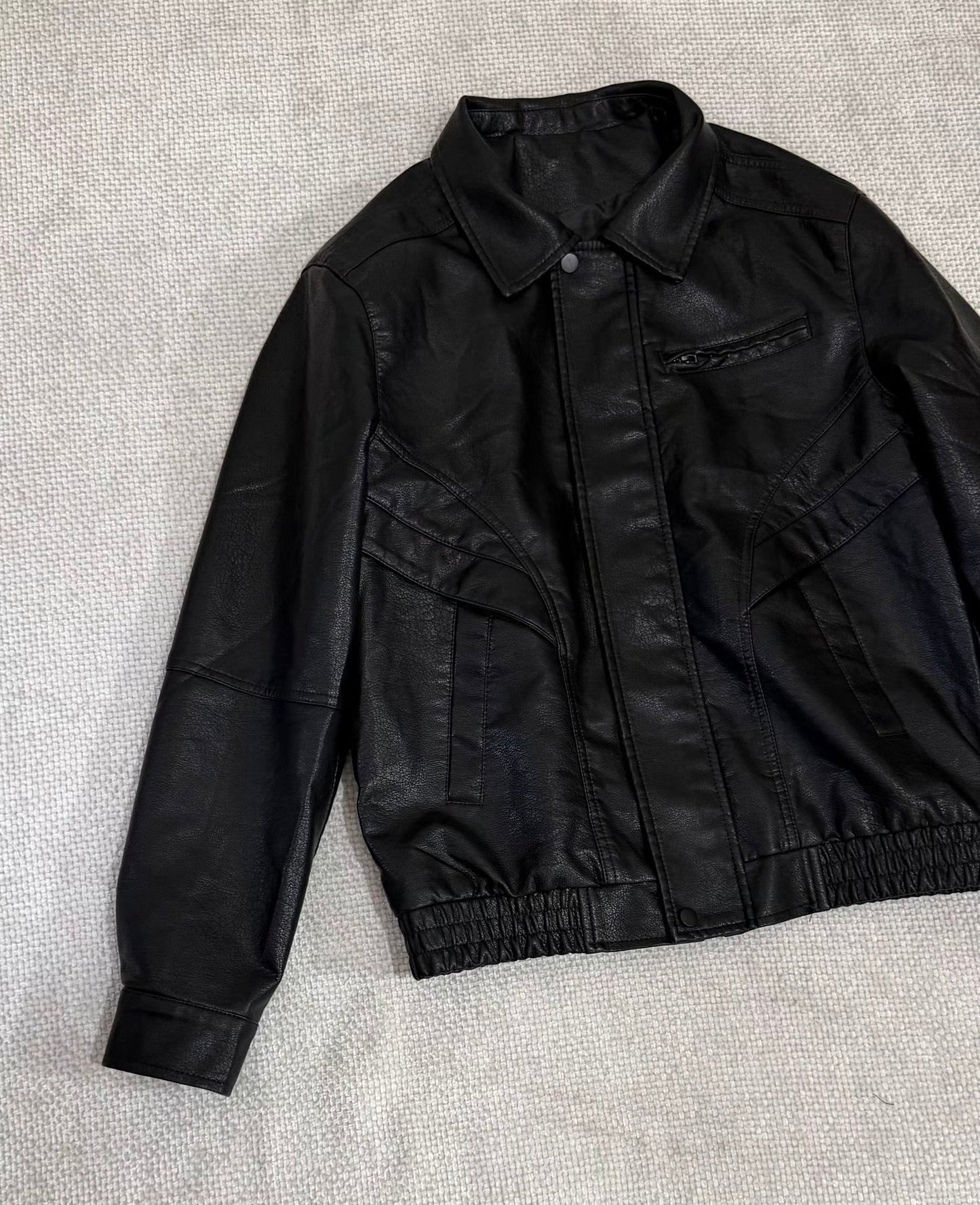 Men Starboy Leather Jacket Black