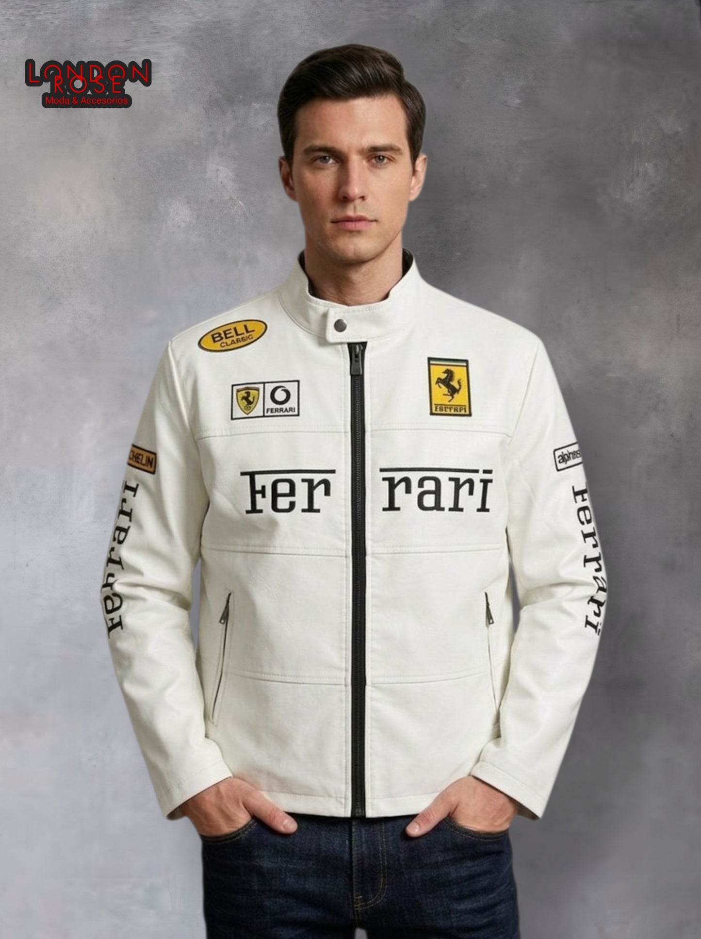 CASACA HOMBRE FERRARI HUESO