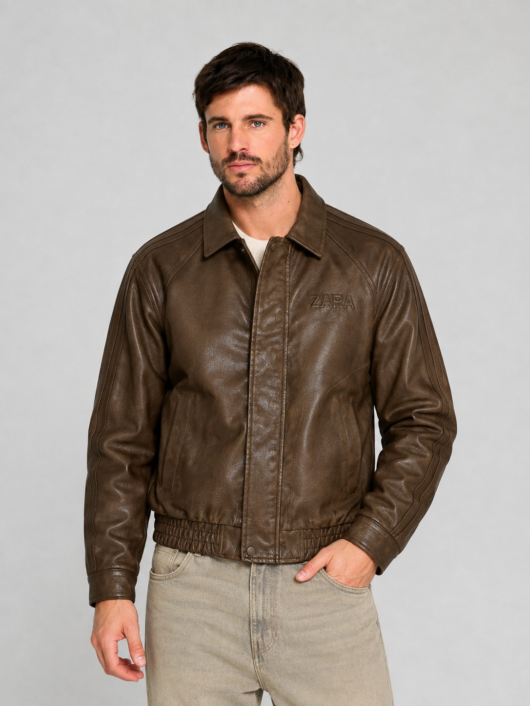 CHAQUETA ZARA HOMBRE STARBOY MARRON