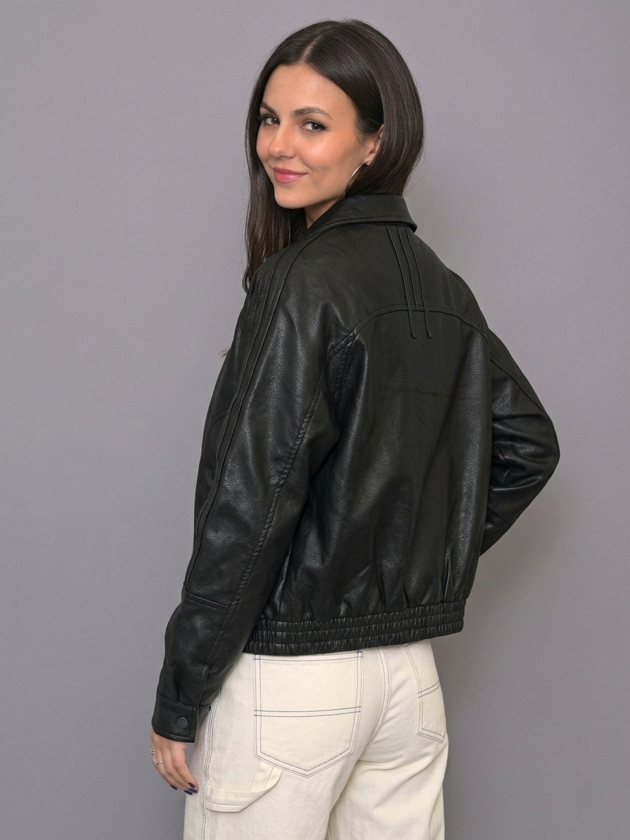 CHAQUETA ZARA MUJER STARBOY OVERSIZE NEGRO
