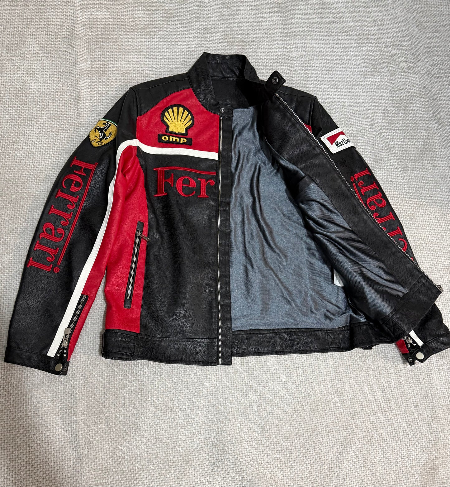 CASACA HOMBRE FERRARI MARLBORO OLYMPUS NEGRO PREMIUM