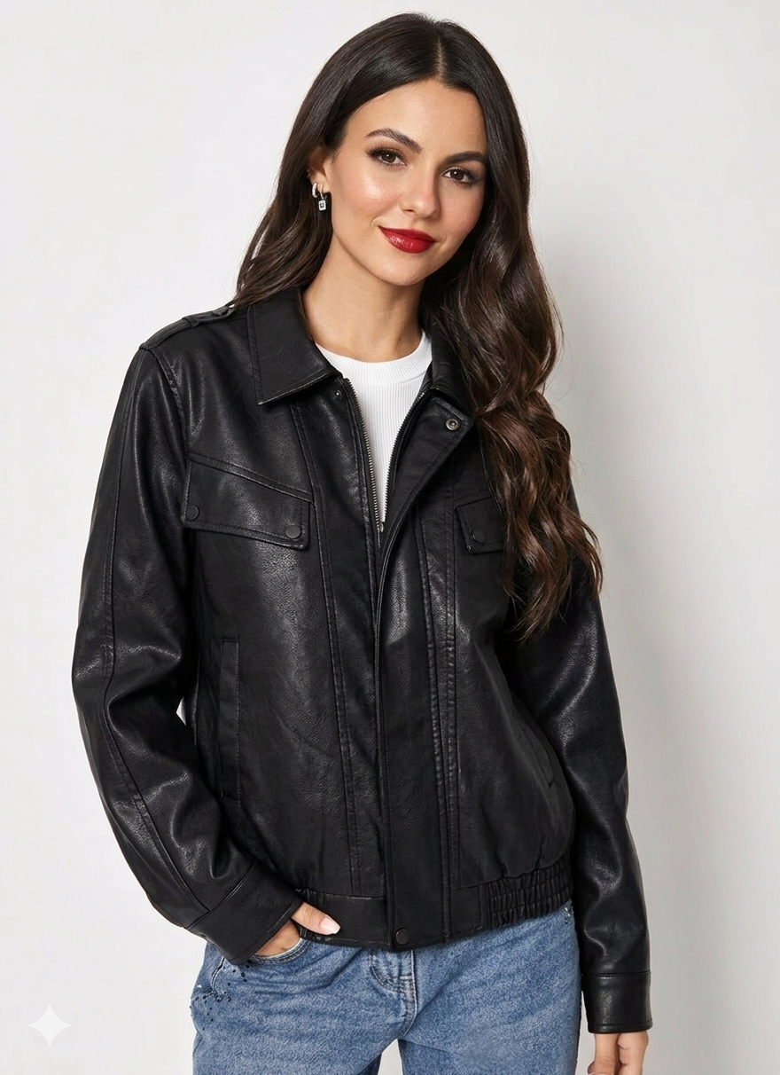 CHAQUETA MUJER ESTILO STARBOY UNISEX NEGRO