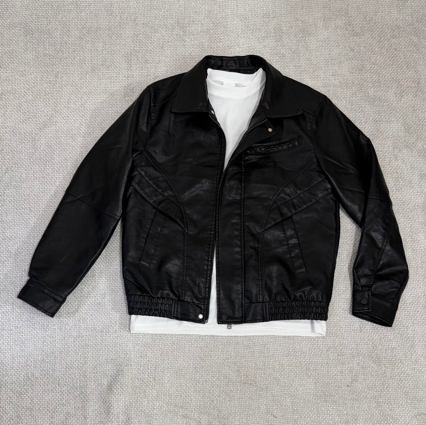 Women Starboy Leather Jacket Black