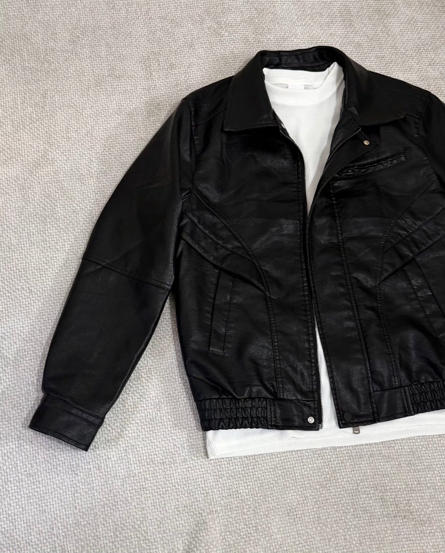 Women Starboy Leather Jacket Black