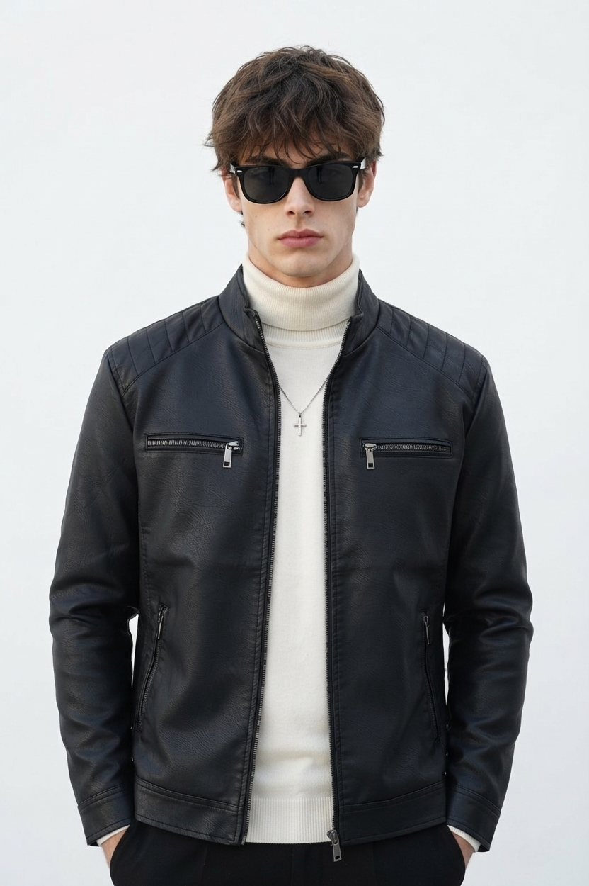 CHAQUETA BASICA HOMBRE NEGRO