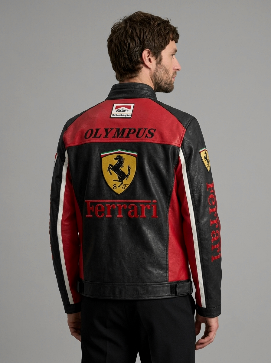 CASACA HOMBRE FERRARI MARLBORO OLYMPUS NEGRO PREMIUM
