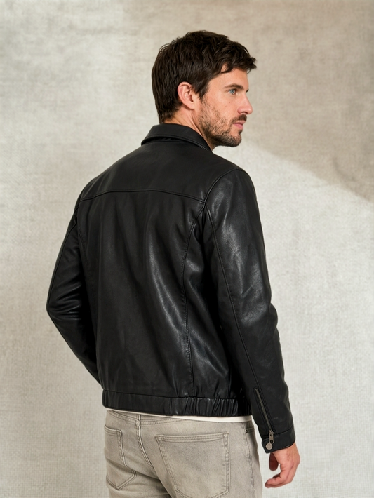 CASACA BASICO HOMBRE CAMISERO NEGRO