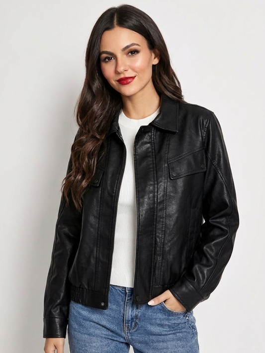 CHAQUETA MUJER ESTILO STARBOY UNISEX NEGRO